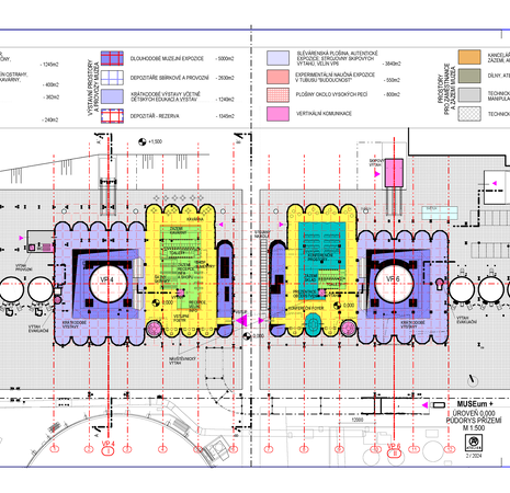 Půdorys parteru budoucího MUSEum+. Autor: Josef Pleskot, AP Atelier