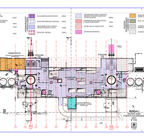 Půdorys odlévací haly budoucího MUSEum+. Autor: Josef Pleskot, AP Atelier